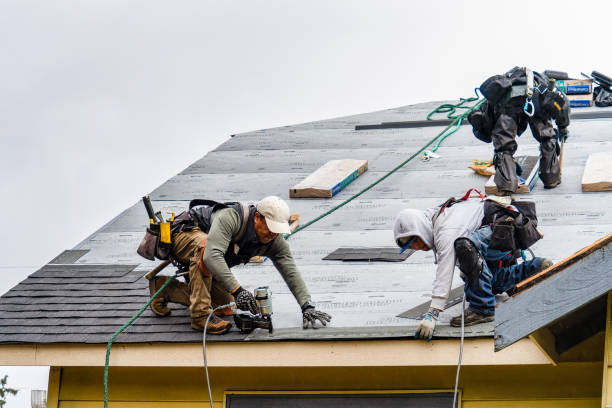 Professional Gutter Installation technician working in Clinton, LA